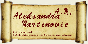Aleksandra Martinović vizit kartica